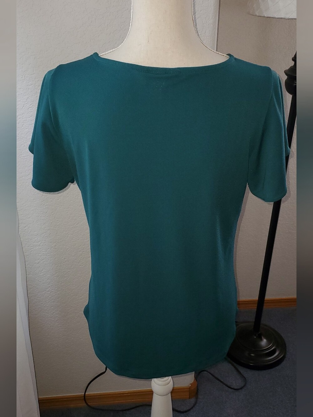 Christopher & Banks Teal Ruffle Top - Picture 4 of 8